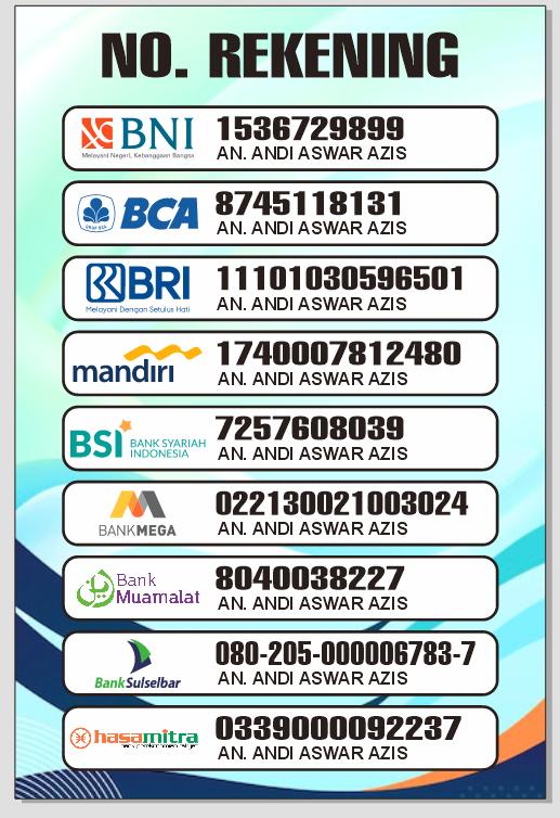 Nomor Rekening Resmi Kantor Hukum